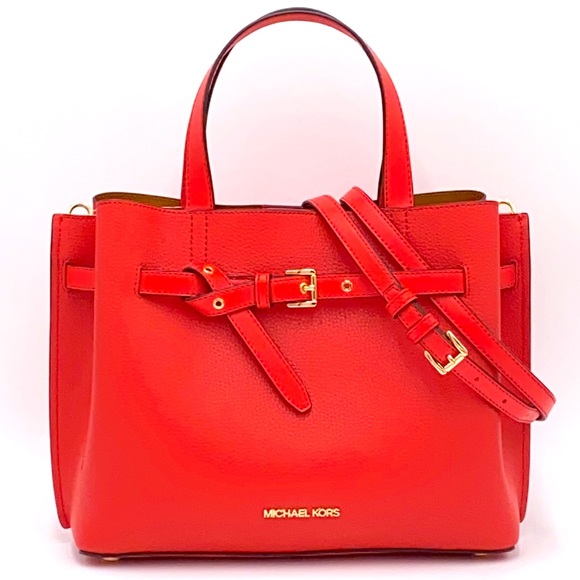 Michael Kors Handbags - MICHAEL KORS EMILIA LARGE SATCHEL DARK SANGRIA